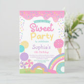 キャンディランドとアイスクリームを自由にカスタマイズ 招待状 (スタンド正面)