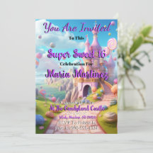 キャンディランドのお城 スイート16招待状