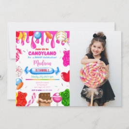 キャンディランドの写真招待状 招待状