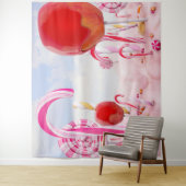 キャンディランドの女の子パーティー 背景 タペストリー (インサイチュ)