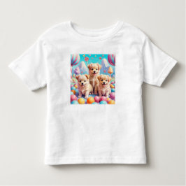 キャンディランドの子犬Tシャツ トドラーTシャツ