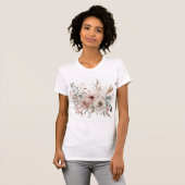 キャンディランドの水色パステルの花 Tシャツ (正面フル)