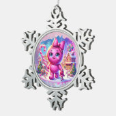 キャンディランドガムドロップ スノーフレークピューターオーナメント (右)