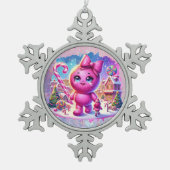 キャンディランドガムドロップ スノーフレークピューターオーナメント (正面)