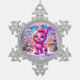 キャンディランドガムドロップ スノーフレークピューターオーナメント