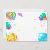 キャンディランドガール誕生日スイートお祝いフォト 招待状 (裏面)