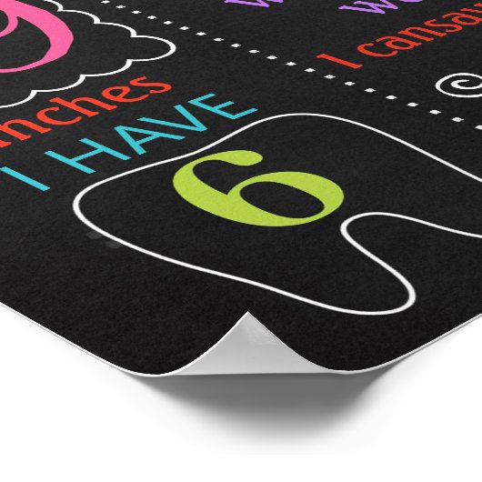 キャンディランドキャンディキャンディ誕生日チョークボード ポスター (角)