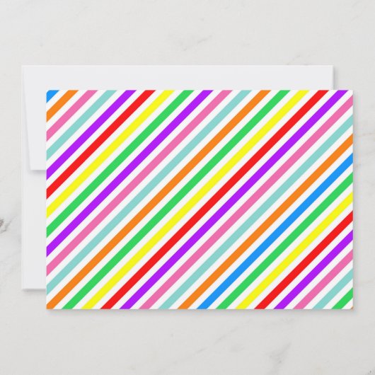 キャンディランドキャンディテーマ誕生日招待状 招待状 (裏面)