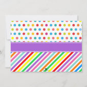 キャンディランドキャンディテーマ誕生日招待状 招待状 (裏面)