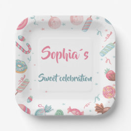 キャンディランドキャンディランドパーティー ペーパープレート