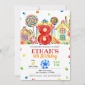 キャンディランドキャンディ招待状フォーキャンディテーマ- 8番目 招待状 (正面)