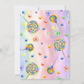 キャンディランドキャンディ招待状フォーキャンディテーマ- 9th 招待状 (裏面)