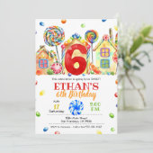 キャンディランドキャンディ招待状(キャンディテーマ用)- 6日 招待状 (スタンド正面)