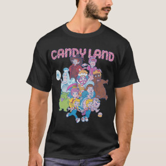 キャンディランドゲームキャラクターショットロゴ Tシャツ