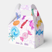 キャンディランドスイーツ棒つきキャンデー降雨赤ちゃんシャワー フェイバーボックス (裏面サイド)