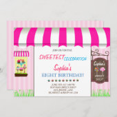 キャンディランドスイートショップバースデーパーティ招待状 招待状 (正面/裏面)