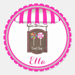 キャンディランドスイートショップ誕生日フライトシール ラウンドシール