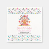 キャンディランドスウィートお祝い子供の誕生日パーティー スタンダードカクテルナプキン (正面)