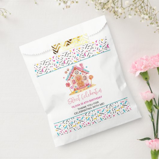 キャンディランドスウィートお祝い子供の誕生日パーティー フェイバーバッグ (封をした状態)