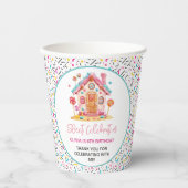 キャンディランドスウィートお祝い子供の誕生日パーティー 紙コップ (正面)