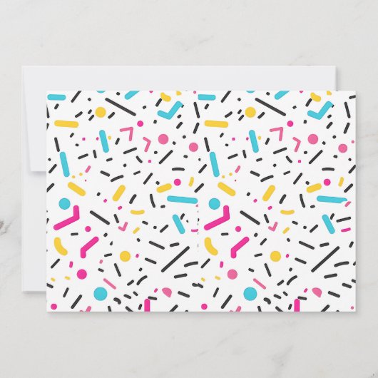 キャンディランドスウィートお祝い子供の誕生日写真 招待状 (裏面)