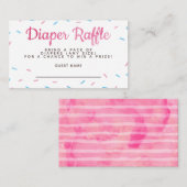 キャンディランドスプレッズベビーシャワーおむつラッフル エンクロージャーカード (正面/裏面)