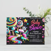 キャンディランドチャームベビーシャワー 招待状 (スタンド正面)