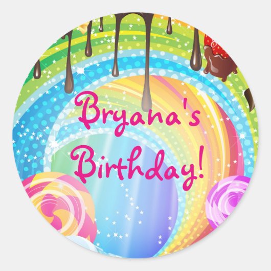 キャンディランドチョコレート&スイーツティーンエイジドリームステッカー ラウンドシール (正面)