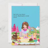 キャンディランドツチュガールバースデーパーティー 招待状 (裏面)