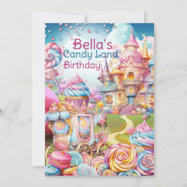 キャンディランドハウス誕生日招待状 サンキューカード