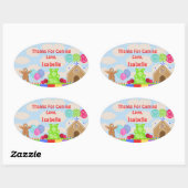 キャンディランドパーティーサンキューステッカー 楕円形シール (シート)