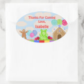 キャンディランドパーティーサンキューステッカー 楕円形シール (バッグ)