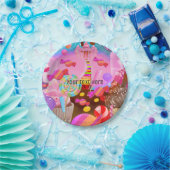 キャンディランドパーティーファンタジーパーソナライズされた誕生日 ペーパープレート (パーティー)