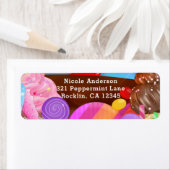 キャンディランドパーティーファンタジー誕生日フライヤー招待状 ラベル (インサイチュ)