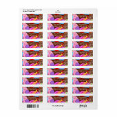 キャンディランドパーティーファンタジー誕生日フライヤー招待状 ラベル (フルシート)