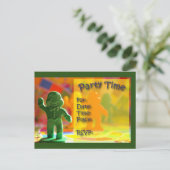 キャンディランドパーティー時間招待状 インビテーションポストカード (スタンド正面)