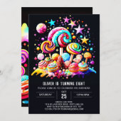 キャンディランドブリス誕生日 招待状 (正面/裏面)