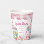 キャンディランドベビーシャワーピンクの女の子 紙コップ (正面)