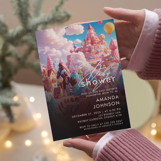 キャンディランドワールドベイビーシャワー招待状 招待状