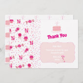 キャンディランド子供の誕生日ギフト感謝 サンキューカード (正面/裏面)