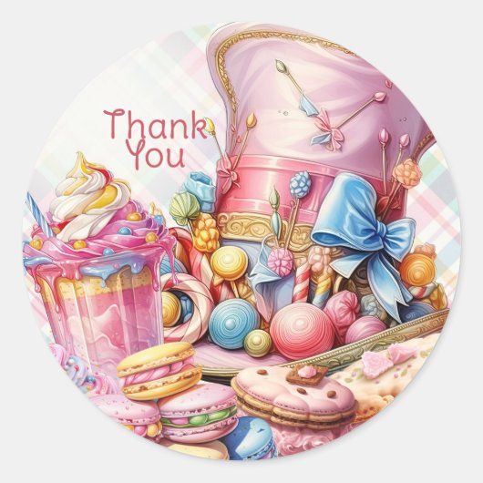 キャンディランド感謝ステッカー ラウンドシール (正面)