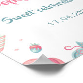 キャンディランド誕生日ウェルカムサイン ポスター (角)