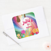 キャンディランド誕生日シール スクエアシール (封筒)