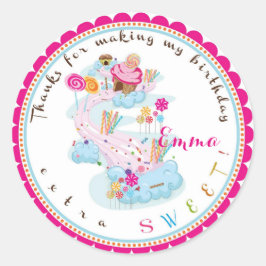キャンディランド誕生日シール ラウンドシール