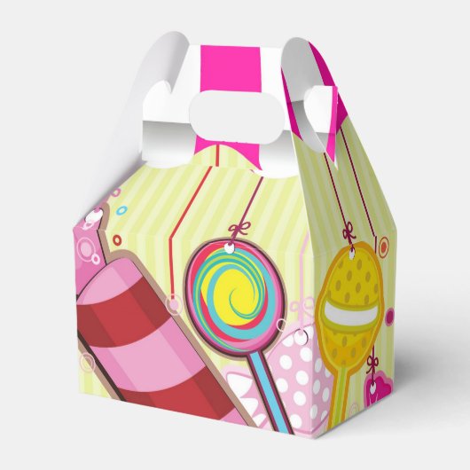 キャンディランド誕生日パーティーのオフィスパボックス フェイバーボックス (正面サイド)