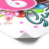 キャンディランド誕生日パーティーガール年齢6 ポスター (角)