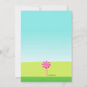 キャンディランド誕生日 招待状 (裏面)