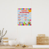 キャンディランド1thバースデーマイルストーンポスター ポスター (キッチン)