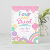 キャンディランド&アイスクリームフォーエバースウィート誕生日 招待状 (スタンド正面)