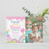 キャンディランド&アイスクリームフォーエバースウィート誕生日 招待状 (スタンド正面)